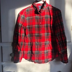 Ralph Lauren Red tartan Button down shirt (Girls)